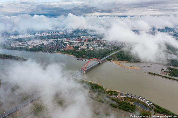 Бугринский мост, снятый с высоты Бугринский мост, снятый с высоты