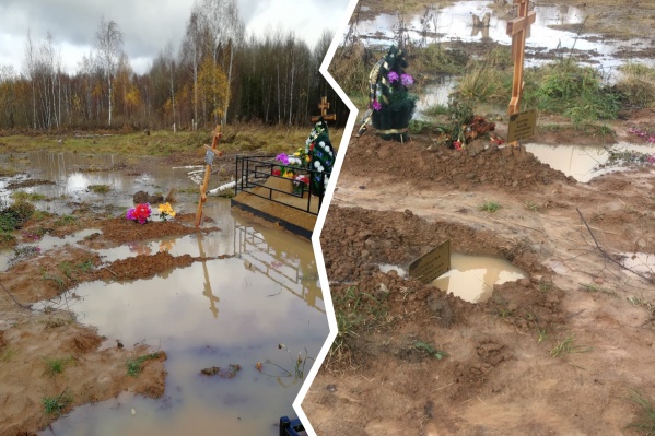 Люди делятся фотографиями затопленного кладбища в социальных сетях Люди делятся фотографиями затопленного кладбища в социальных сетях