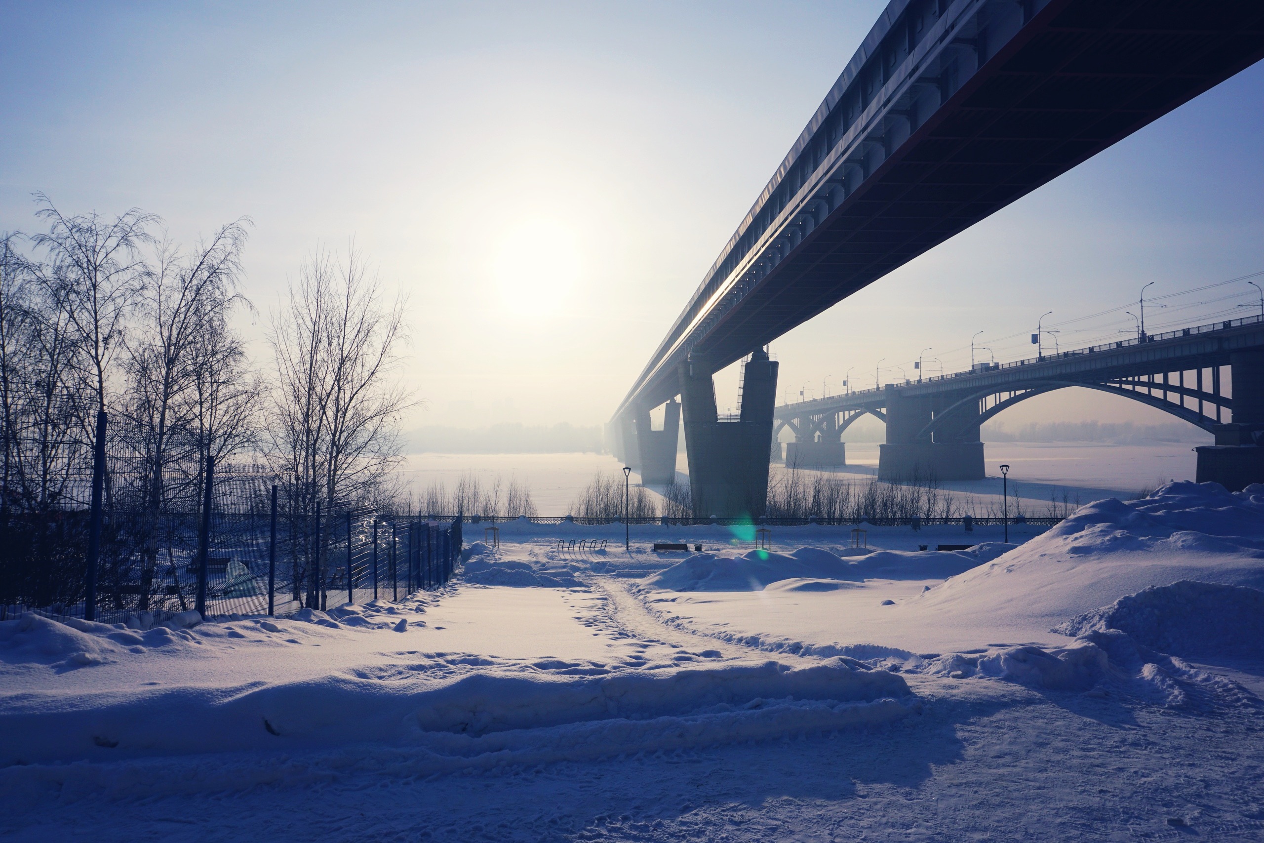 Морозная красота: сибирячка сняла красивый Новосибирск в -38 градусов