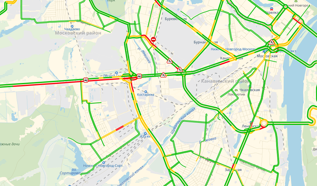 Пробки нижний новгород богородск сейчас онлайн карта смотреть