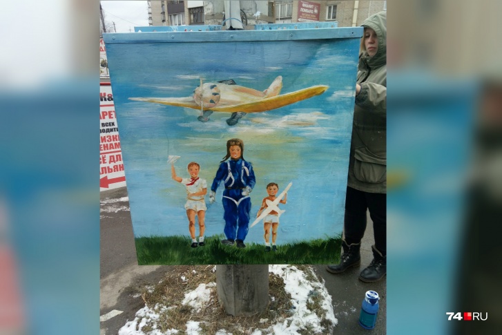 Лётному району — арт-объект с самолётами Лётному району — арт-объект с самолётами