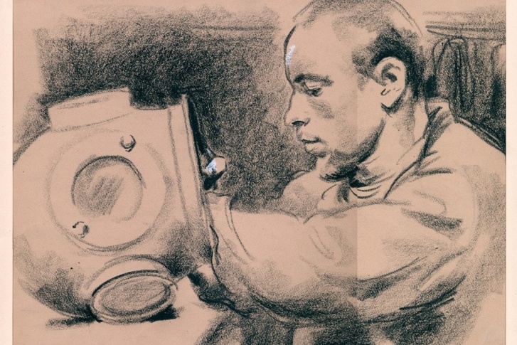Водолаз М. А. Лаврентьев. 1933 год Водолаз М. А. Лаврентьев. 1933 год