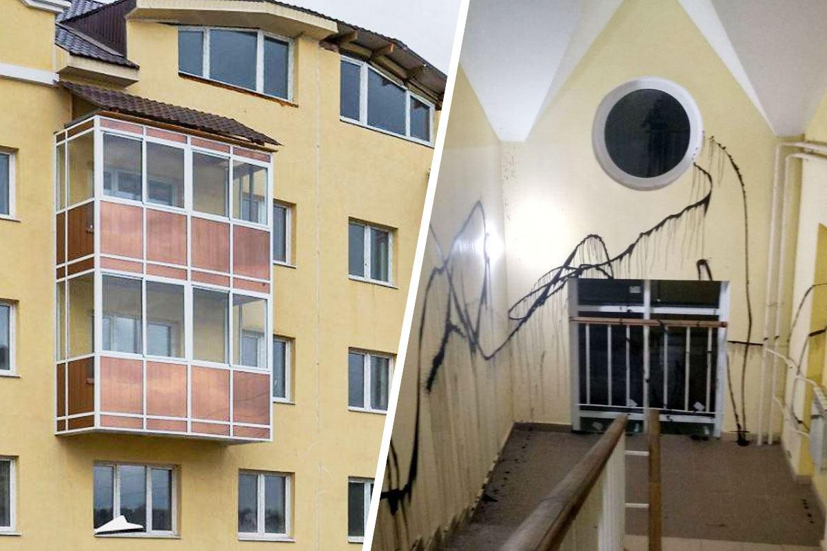 Коммунальная война: в Екатеринбурге ночью забрызгали краской стены в подъездах домов