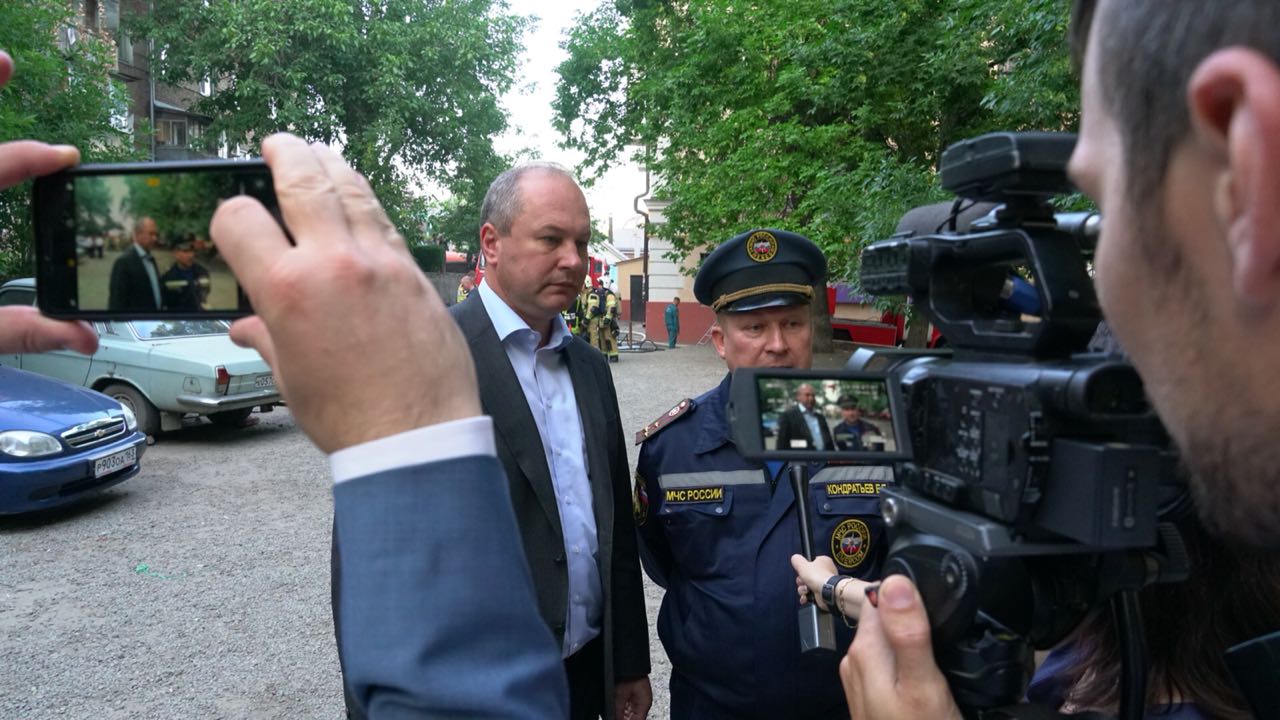На место ЧП приехал Виталий Кушнарев На место ЧП приехал Виталий Кушнарев 