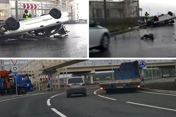 Водитель въехал в препятствие, из-за чего машина с находящимися в ней пассажирами перевернулась Водитель въехал в препятствие, из-за чего машина с находящимися в ней пассажирами перевернулась