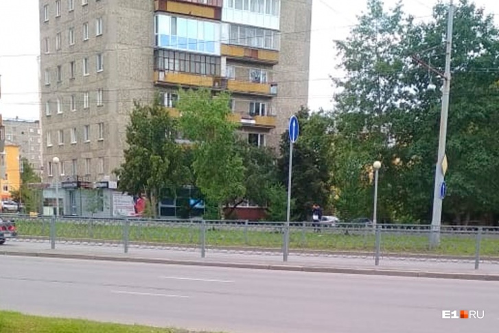 Знак «Движение прямо» установили на проспекте Космонавтов перед пересечением с Войкова
