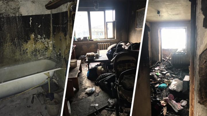 Вонь и мусор: в квартире, из которой во время пожара женщина выкинула ребенка, до сих пор не убрали