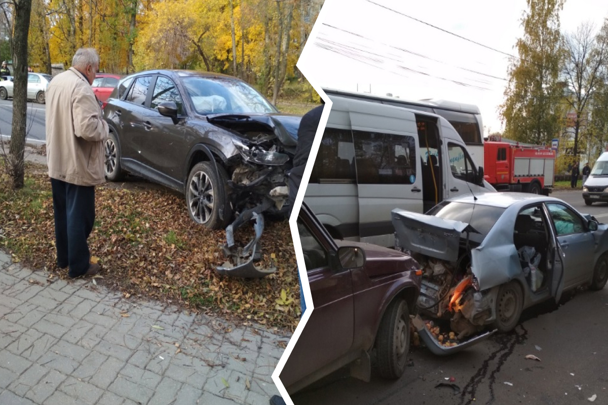 В Ярославле столкнулись три легковушки: в МЧС сообщили о пострадавших