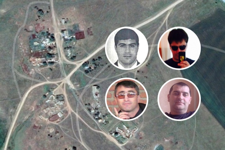 На фото, верхний ряд: один из подозреваемых Дакишвили, погибший Зураб Дакишвили; нижний ряд: раненые Балауди Хусиханов, Адлан Бациев<br>