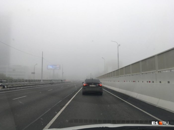 Такая видимость на Макаровском мосту Такая видимость на Макаровском мосту