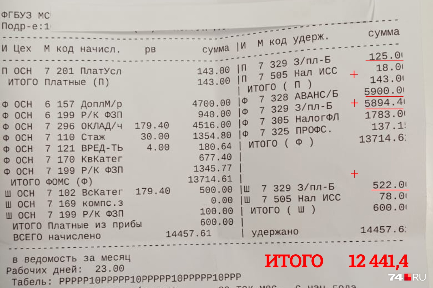 Такую зарплату медсестра получила за работу на одну ставку Такую зарплату медсестра получила за работу на одну ставку