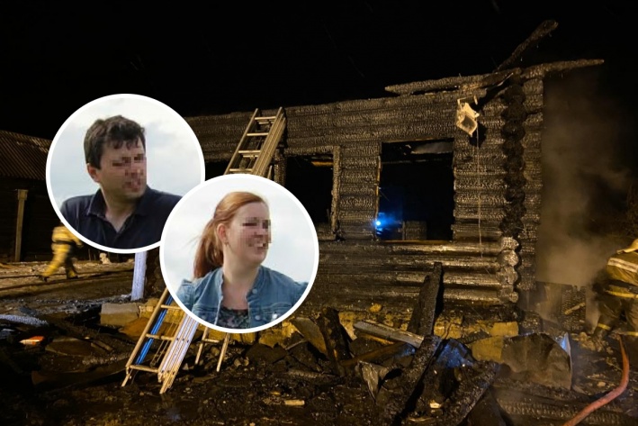 Мужа и жену из объятого пламенем дома вытащили соседи