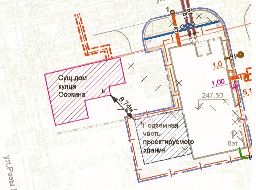 Так выглядит расположение нового здания по отношению к памятнику архитектуры на карте Так выглядит расположение нового здания по отношению к памятнику архитектуры на карте