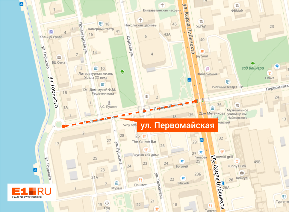 Екатеринбург плотинка карта