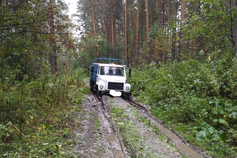 Грязь в колее была настолько густой, что в ней застрял и грузовик Грязь в колее была настолько густой, что в ней застрял и грузовик