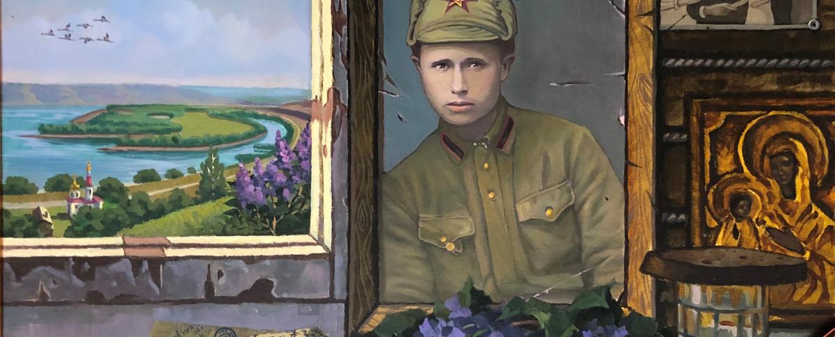 Федотов Владимир Александрович. «Спасибо деду за Победу!». Холст, масло. 2016 год. Самарская область Федотов Владимир Александрович. «Спасибо деду за Победу!». Холст, масло. 2016 год. Самарская область