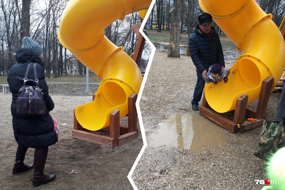 «Всё сделано на отстань»: вместо экогорки в ярославском парке получилась аквагорка