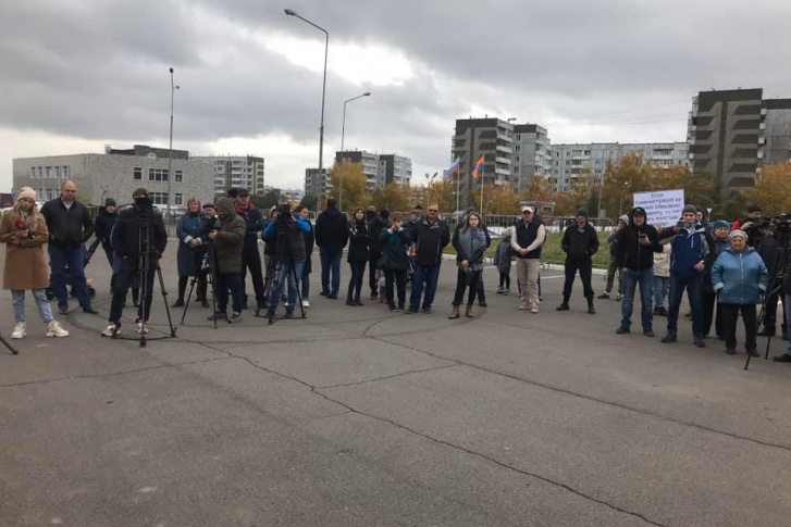 Митинг получился немногочисленным Митинг получился немногочисленным