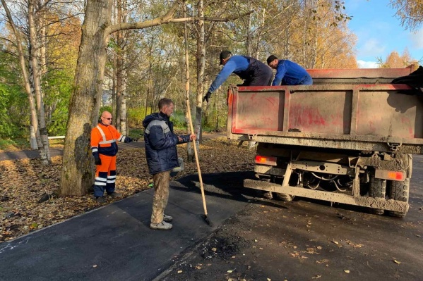 В Майском парке нужно не только посадить все деревья, но и доделать дорожки В Майском парке нужно не только посадить все деревья, но и доделать дорожки