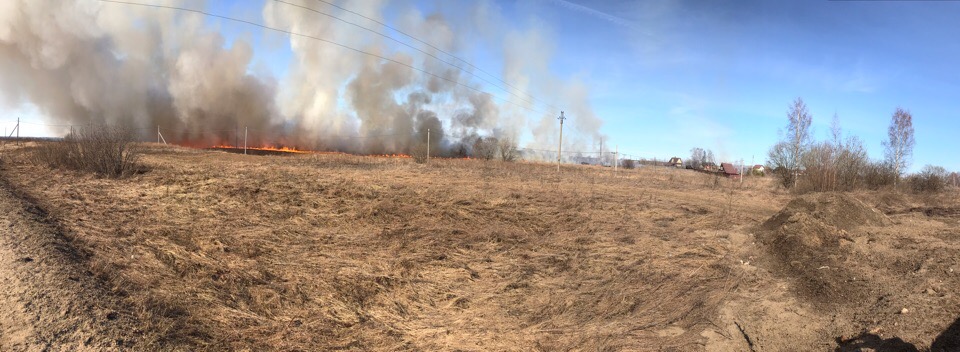 Полыхали дома и поле: крупный пожар в Ярославской области уничтожил два дома