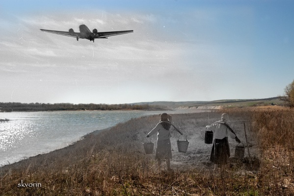 Дон. Две женщины. Junkers-52. 1942 год<br> Дон. Две женщины. Junkers-52. 1942 год<br>